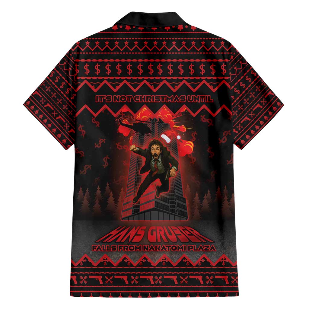 Xmas Eve 1988 Family Matching Puletasi and Hawaiian Shirt It Is Not Christmas Unil Hans Gruber Falls From Nakatomi Plaza - Wonder Print Shop