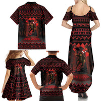 Xmas Eve 1988 Family Matching Summer Maxi Dress and Hawaiian Shirt It Is Not Christmas Unil Hans Gruber Falls From Nakatomi Plaza - Wonder Print Shop