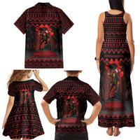Xmas Eve 1988 Family Matching Tank Maxi Dress and Hawaiian Shirt It Is Not Christmas Unil Hans Gruber Falls From Nakatomi Plaza - Wonder Print Shop