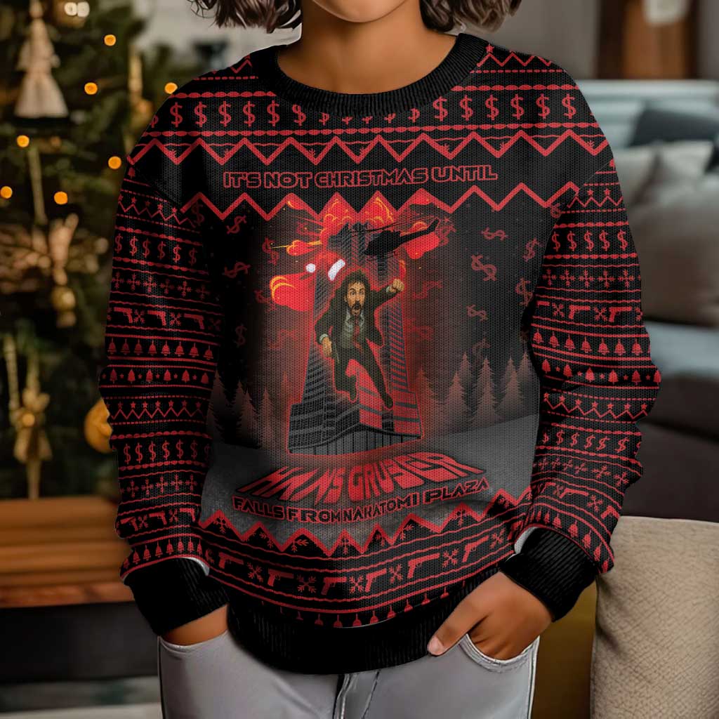Xmas Eve 1988 Kid Ugly Christmas Sweater It Is Not Christmas Unil Hans Gruber Falls From Nakatomi Plaza - Wonder Print Shop