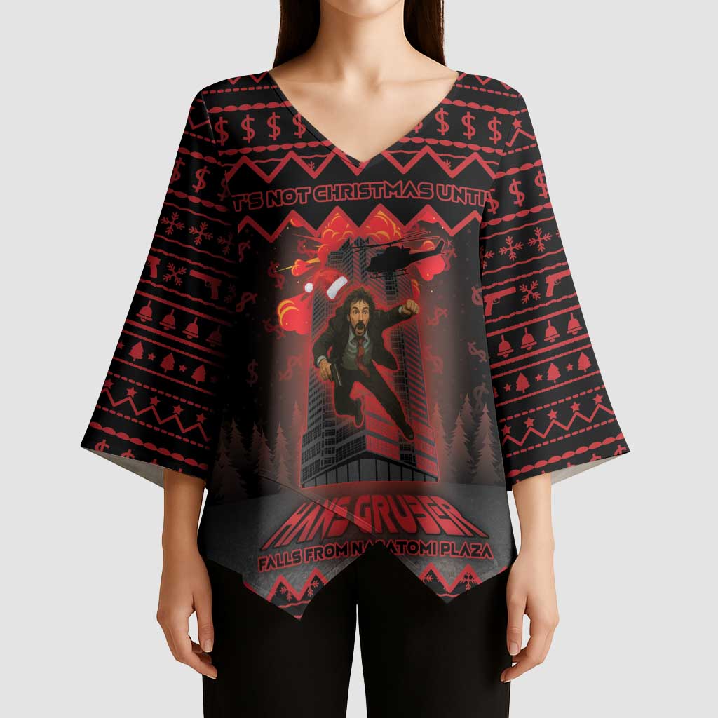 Xmas Eve 1988 Kimono Sleeve Blouse It Is Not Christmas Unil Hans Gruber Falls From Nakatomi Plaza - Wonder Print Shop