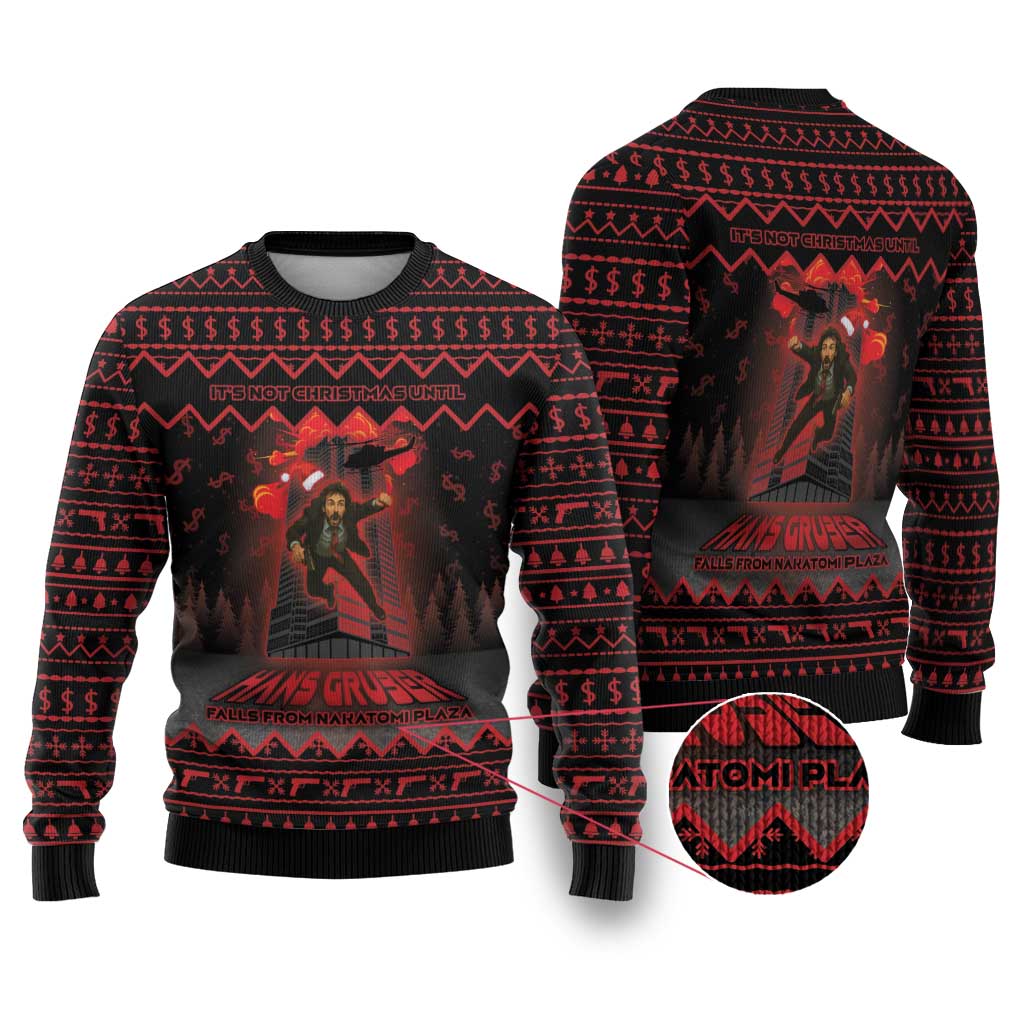 Xmas Eve 1988 Ugly Christmas Sweater It Is Not Christmas Unil Hans Gruber Falls From Nakatomi Plaza - Wonder Print Shop
