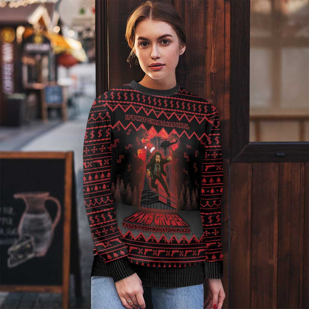 Xmas Eve 1988 Ugly Christmas Sweater It Is Not Christmas Unil Hans Gruber Falls From Nakatomi Plaza - Wonder Print Shop