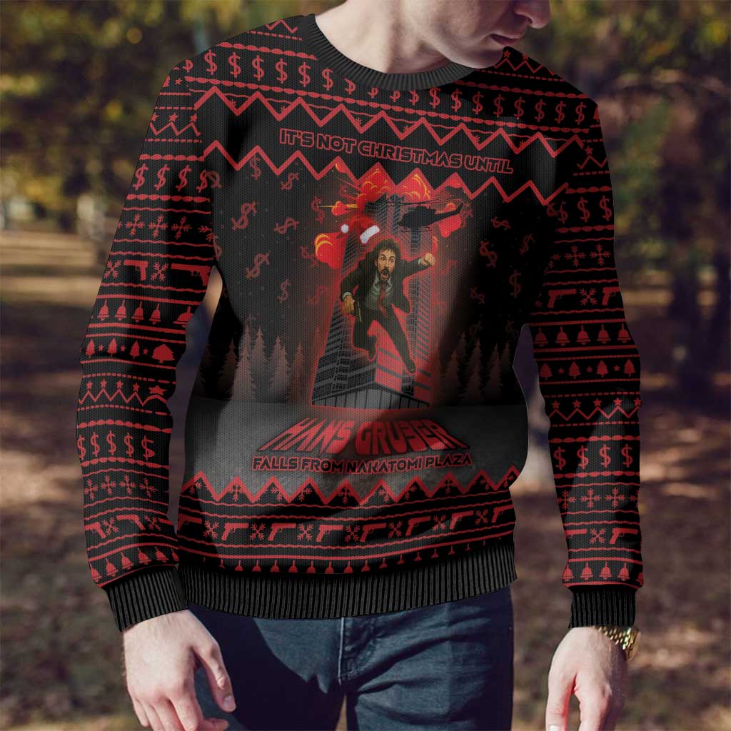Xmas Eve 1988 Ugly Christmas Sweater It Is Not Christmas Unil Hans Gruber Falls From Nakatomi Plaza - Wonder Print Shop