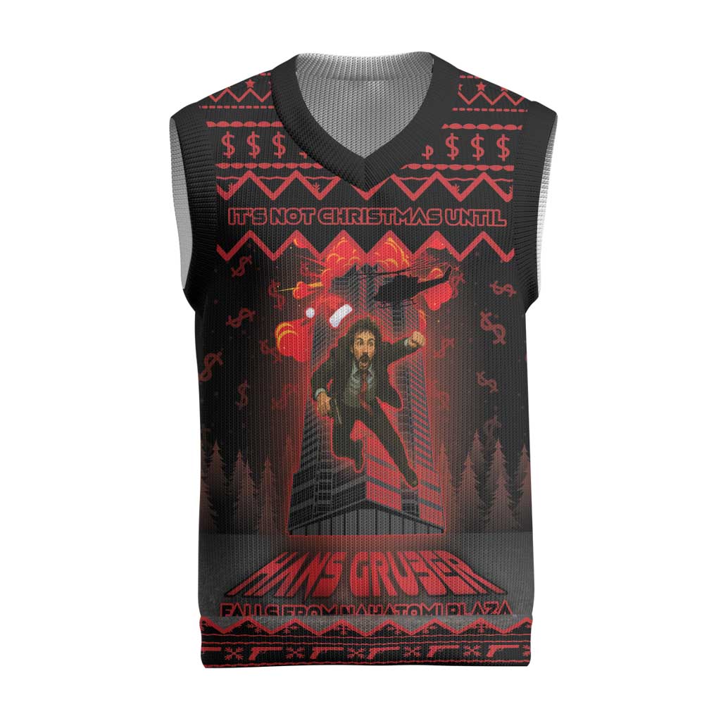 Xmas Eve 1988 Christmas Knitted V-Neck Vest It Is Not Christmas Unil Hans Gruber Falls From Nakatomi Plaza - Wonder Print Shop