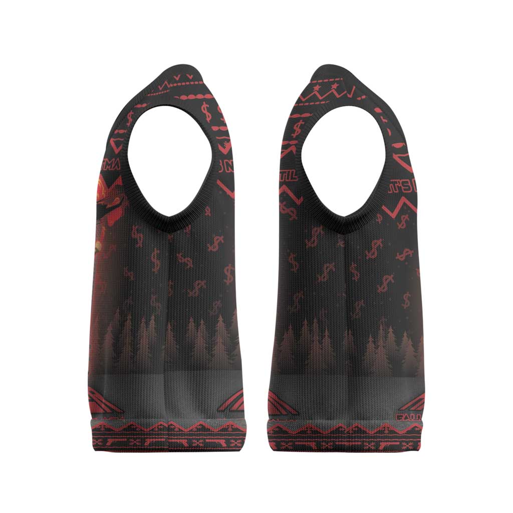 Xmas Eve 1988 Christmas Knitted V-Neck Vest It Is Not Christmas Unil Hans Gruber Falls From Nakatomi Plaza - Wonder Print Shop