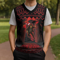 Xmas Eve 1988 Christmas Knitted V-Neck Vest It Is Not Christmas Unil Hans Gruber Falls From Nakatomi Plaza - Wonder Print Shop