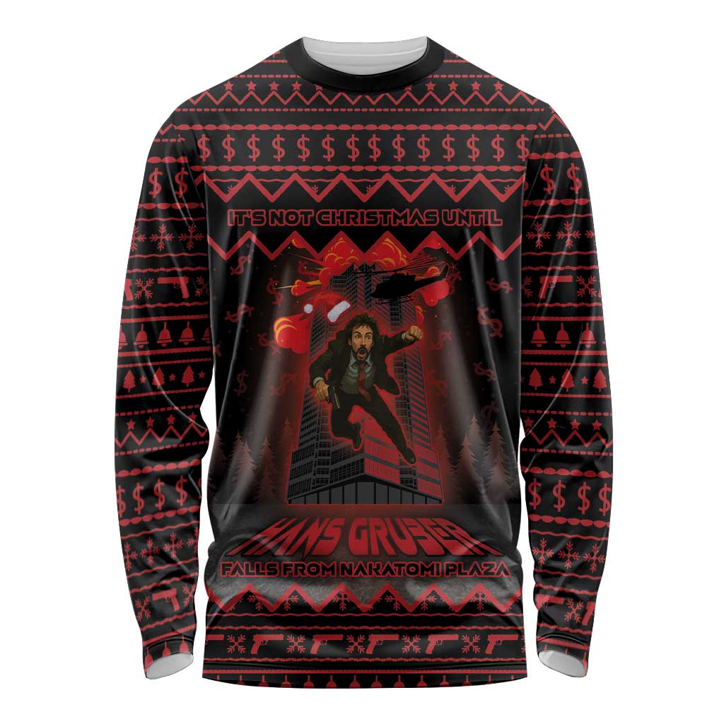 Xmas Eve 1988 Long Sleeve Shirt It Is Not Christmas Unil Hans Gruber Falls From Nakatomi Plaza - Wonder Print Shop