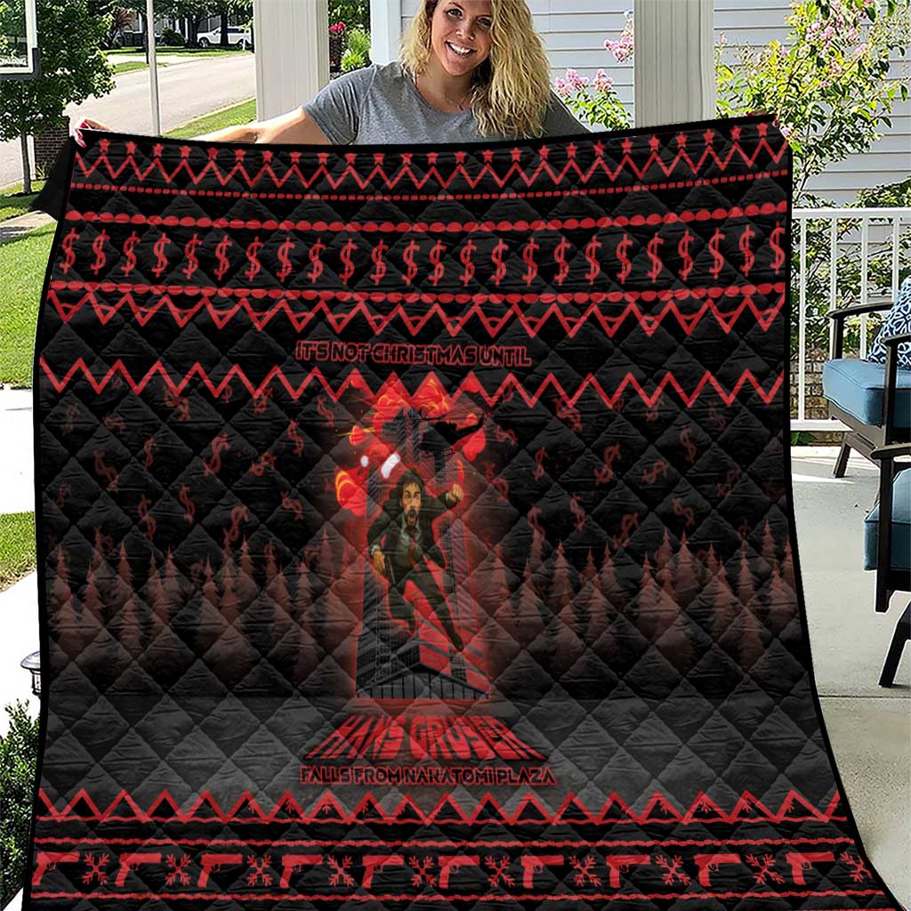 Xmas Eve 1988 Quilt It Is Not Christmas Unil Hans Gruber Falls From Nakatomi Plaza - Wonder Print Shop