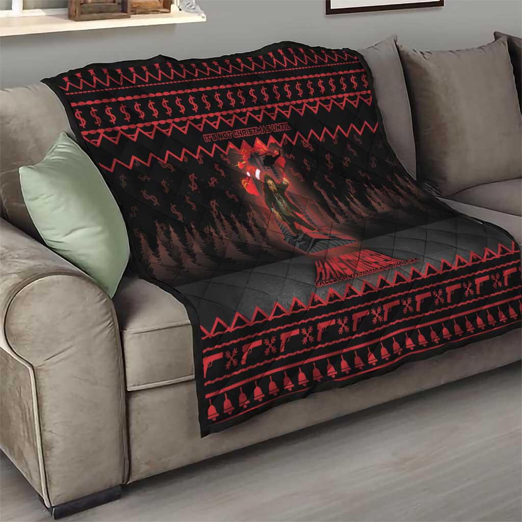 Xmas Eve 1988 Quilt It Is Not Christmas Unil Hans Gruber Falls From Nakatomi Plaza - Wonder Print Shop