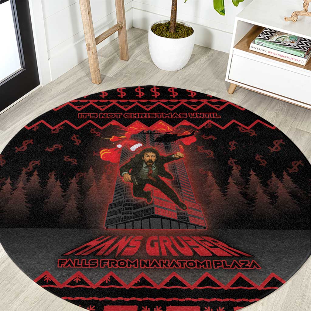 Xmas Eve 1988 Round Carpet It Is Not Christmas Unil Hans Gruber Falls From Nakatomi Plaza - Wonder Print Shop