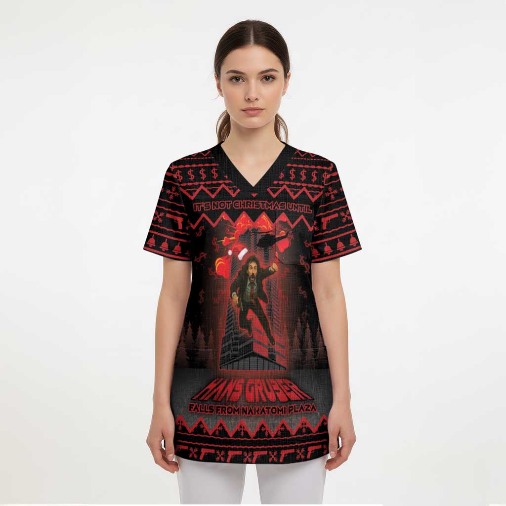 Xmas Eve 1988 Scrub Top It Is Not Christmas Unil Hans Gruber Falls From Nakatomi Plaza - Wonder Print Shop