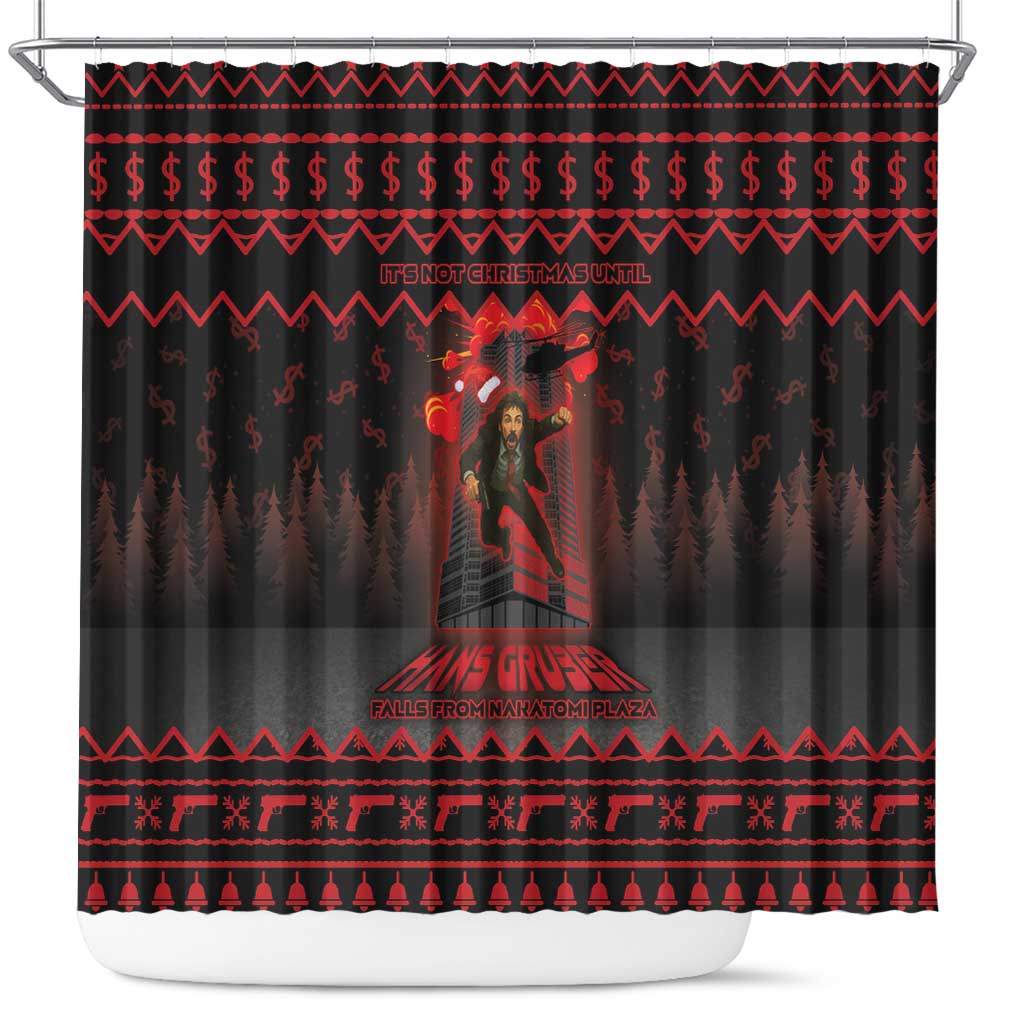 Xmas Eve 1988 Shower Curtain It Is Not Christmas Unil Hans Gruber Falls From Nakatomi Plaza - Wonder Print Shop