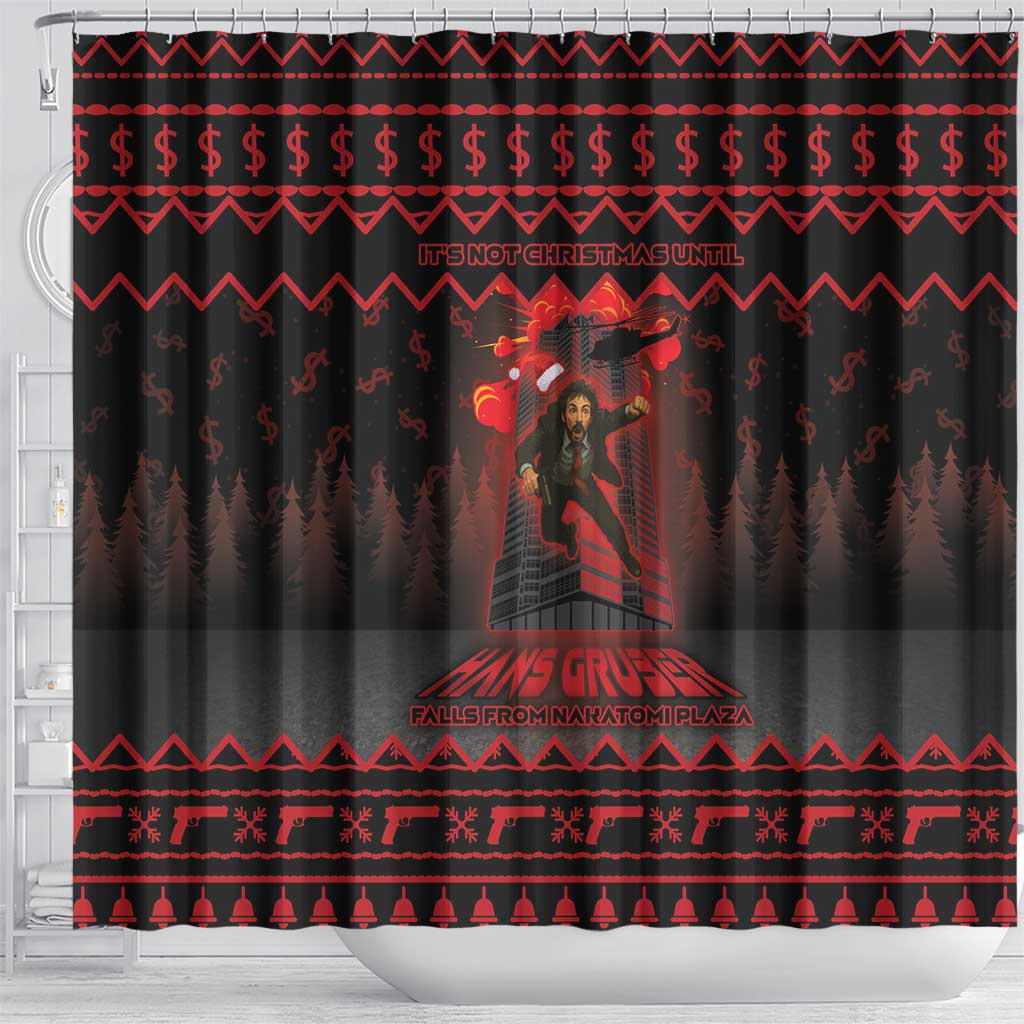 Xmas Eve 1988 Shower Curtain It Is Not Christmas Unil Hans Gruber Falls From Nakatomi Plaza - Wonder Print Shop