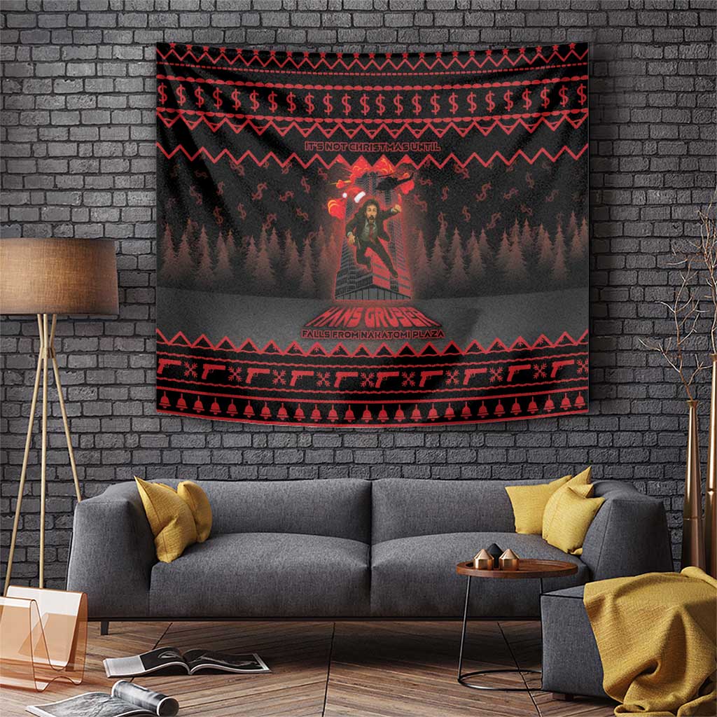 Xmas Eve 1988 Tapestry It Is Not Christmas Unil Hans Gruber Falls From Nakatomi Plaza - Wonder Print Shop