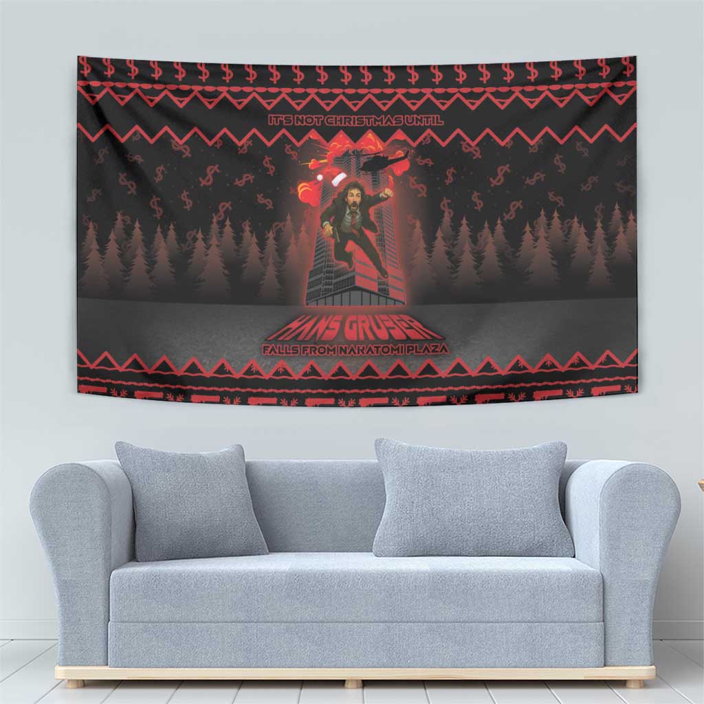 Xmas Eve 1988 Tapestry It Is Not Christmas Unil Hans Gruber Falls From Nakatomi Plaza - Wonder Print Shop