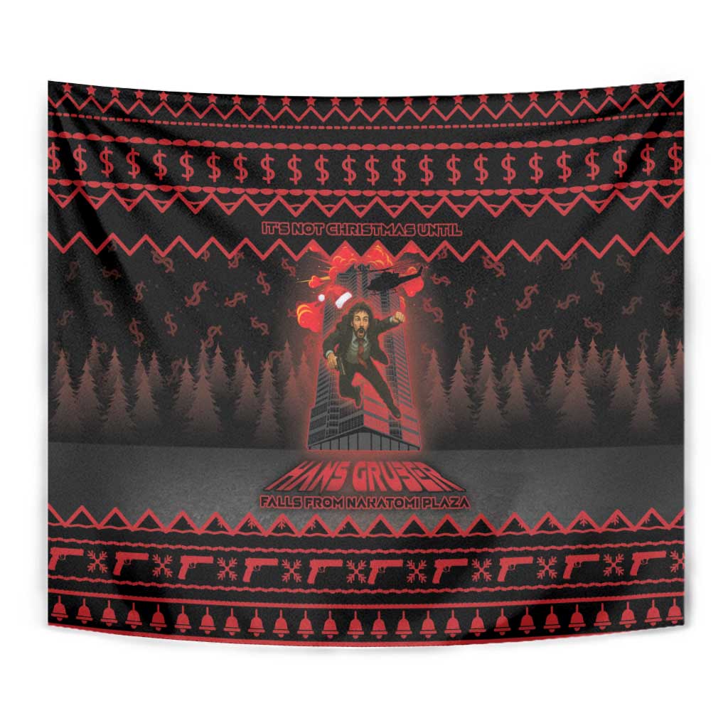 Xmas Eve 1988 Tapestry It Is Not Christmas Unil Hans Gruber Falls From Nakatomi Plaza - Wonder Print Shop