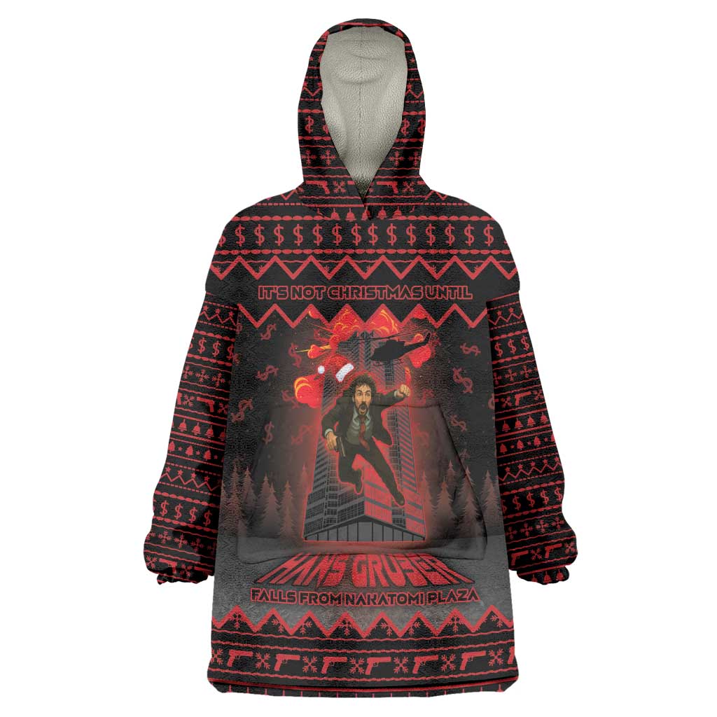 Xmas Eve 1988 Wearable Blanket Hoodie It Is Not Christmas Unil Hans Gruber Falls From Nakatomi Plaza - Wonder Print Shop