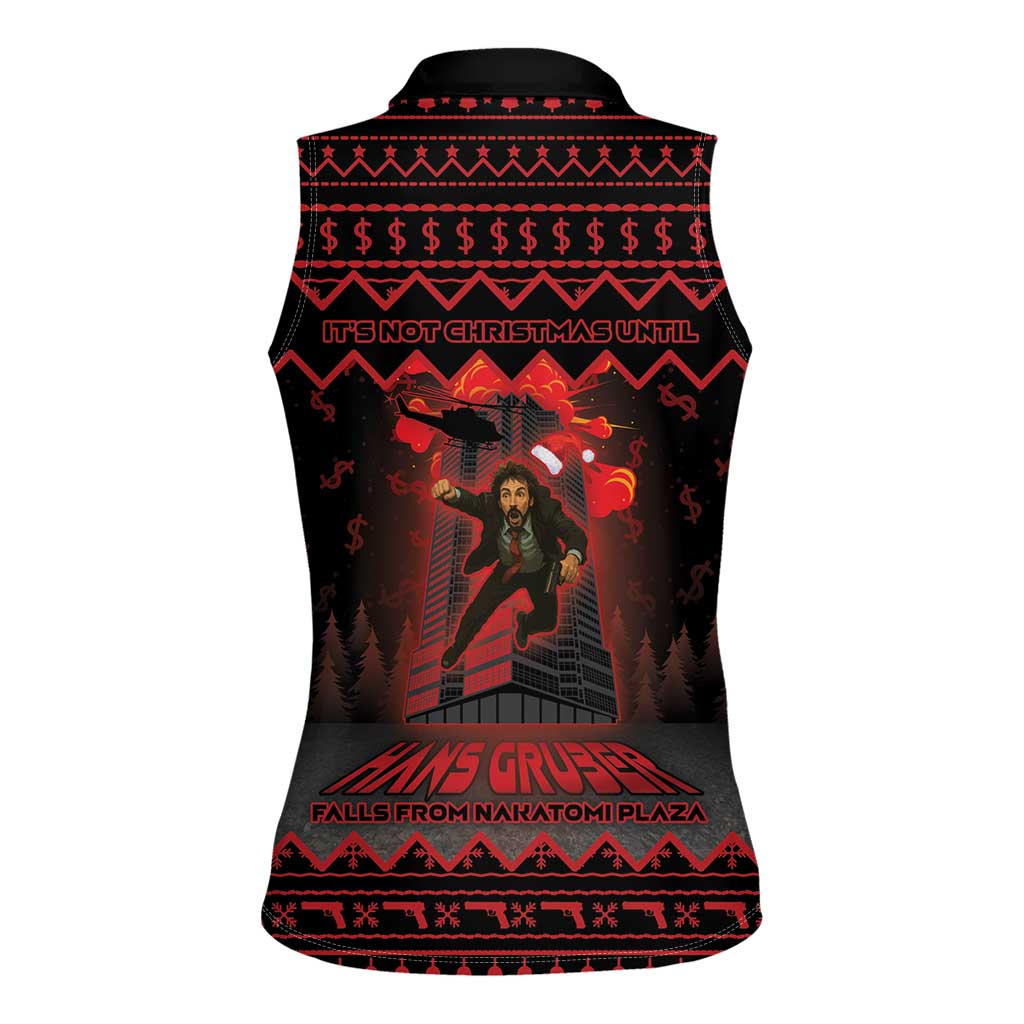 Xmas Eve 1988 Women Sleeveless Polo Shirt It Is Not Christmas Unil Hans Gruber Falls From Nakatomi Plaza - Wonder Print Shop