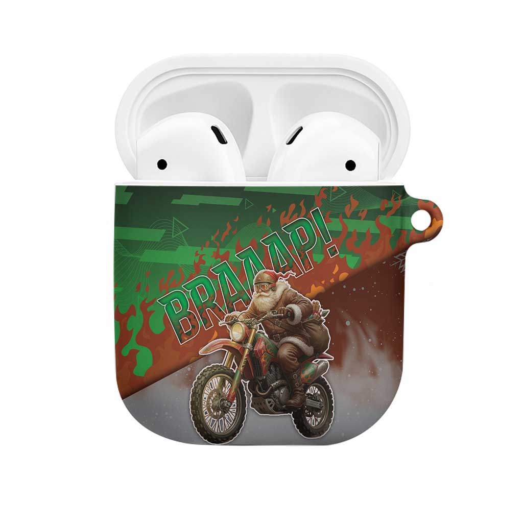 Braaap Christmas AirPods Case Motocross Santa - Wonder Print Shop