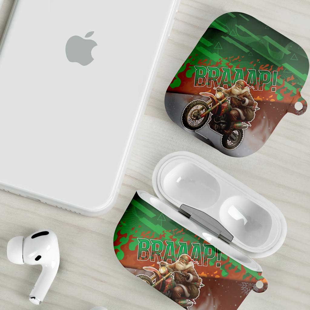 Braaap Christmas AirPods Case Motocross Santa - Wonder Print Shop