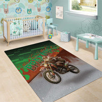 Braaap Christmas Area Rug Motocross Santa - Wonder Print Shop