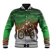 Braaap Christmas Baseball Jacket Motocross Santa - Wonder Print Shop