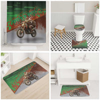 Braaap Christmas Bathroom Set Motocross Santa - Wonder Print Shop