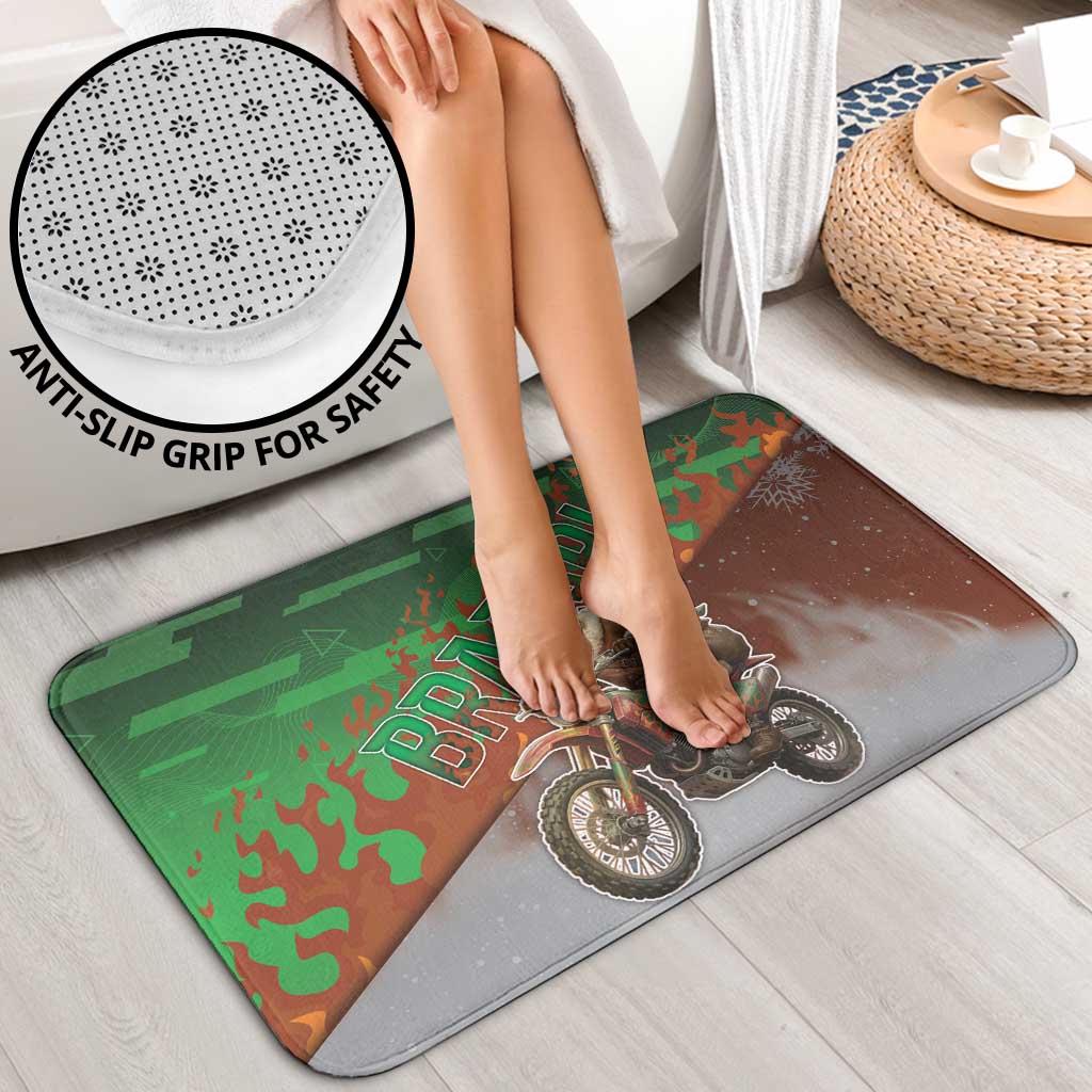 Braaap Christmas Bathroom Set Motocross Santa - Wonder Print Shop