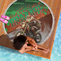 Braaap Christmas Beach Blanket Motocross Santa - Wonder Print Shop