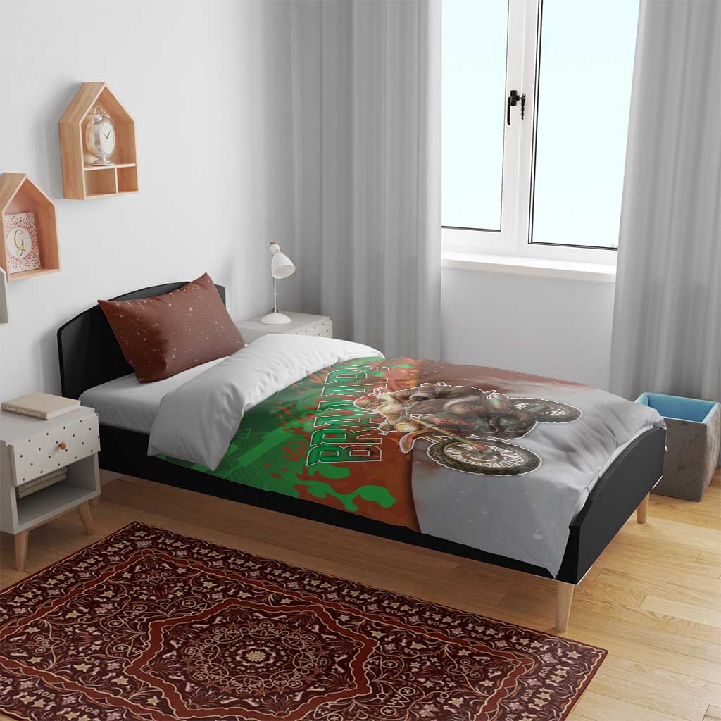 Braaap Christmas Bedding Set Motocross Santa - Wonder Print Shop