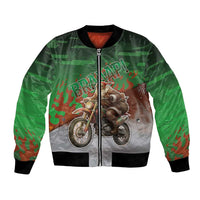Braaap Christmas Bomber Jacket Motocross Santa - Wonder Print Shop