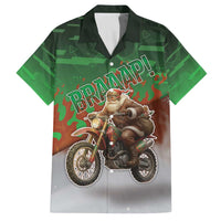 Braaap Christmas Family Matching Off The Shoulder Long Sleeve Dress and Hawaiian Shirt Motocross Santa - Wonder Print Shop