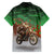 Braaap Christmas Family Matching Off The Shoulder Long Sleeve Dress and Hawaiian Shirt Motocross Santa - Wonder Print Shop