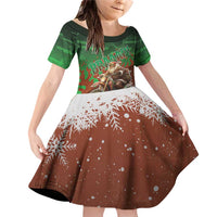 Braaap Christmas Family Matching Off Shoulder Short Dress and Hawaiian Shirt Motocross Santa - Wonder Print Shop