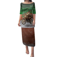 Braaap Christmas Family Matching Puletasi and Hawaiian Shirt Motocross Santa - Wonder Print Shop