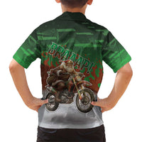 Braaap Christmas Family Matching Short Sleeve Bodycon Dress and Hawaiian Shirt Motocross Santa - Wonder Print Shop