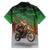 Braaap Christmas Family Matching Short Sleeve Bodycon Dress and Hawaiian Shirt Motocross Santa - Wonder Print Shop