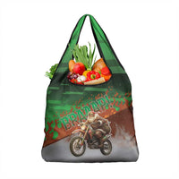 Braaap Christmas Grocery Bag Motocross Santa - Wonder Print Shop