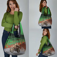 Braaap Christmas Grocery Bag Motocross Santa - Wonder Print Shop