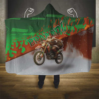 Braaap Christmas Hooded Blanket Motocross Santa - Wonder Print Shop