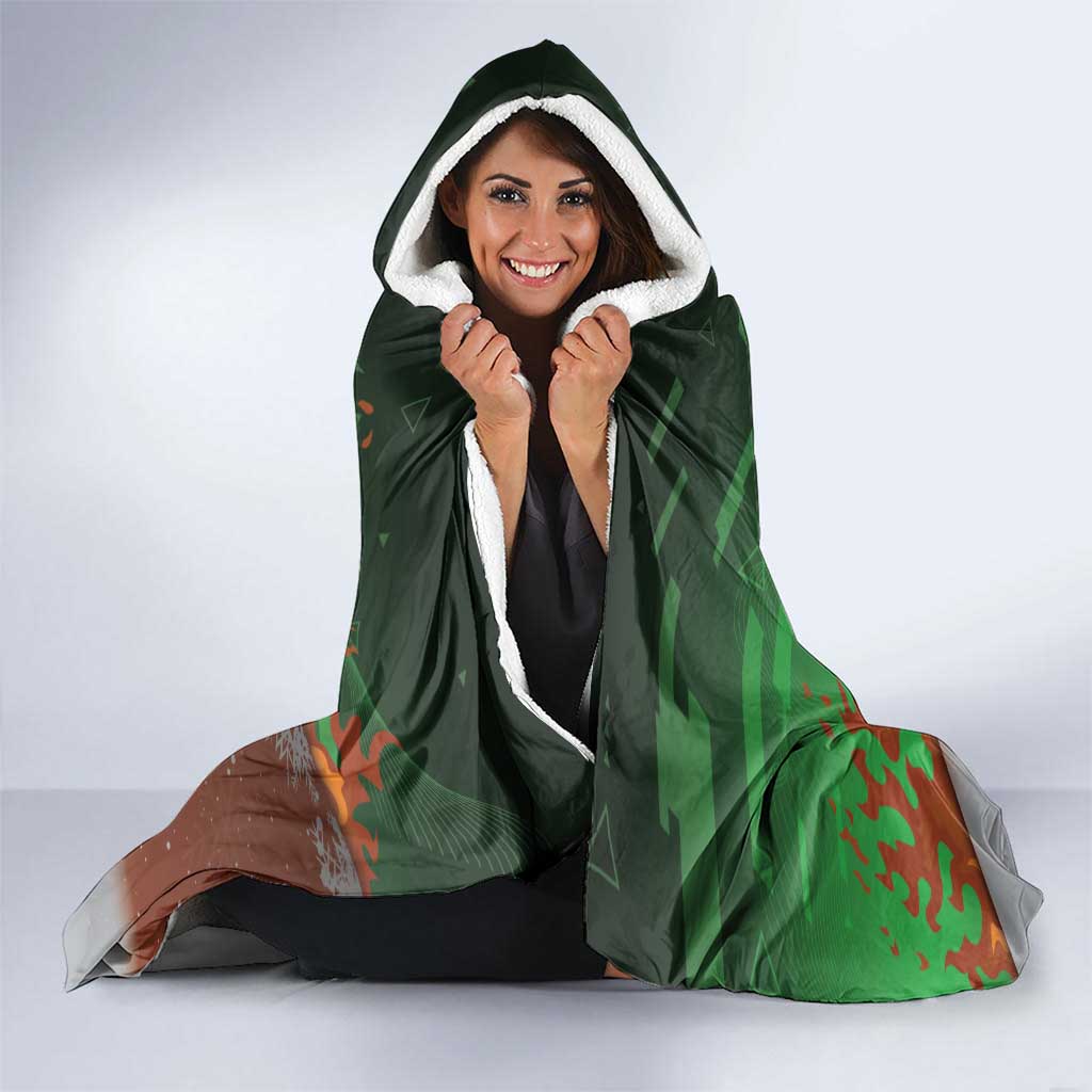 Braaap Christmas Hooded Blanket Motocross Santa - Wonder Print Shop