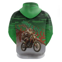 Braaap Christmas Hoodie Motocross Santa - Wonder Print Shop