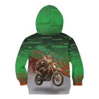 Braaap Christmas Kid Hoodie Motocross Santa - Wonder Print Shop