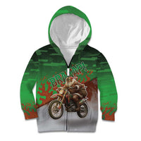 Braaap Christmas Kid Hoodie Motocross Santa - Wonder Print Shop