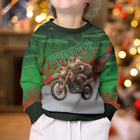 Braaap Christmas Kid Ugly Christmas Sweater Motocross Santa - Wonder Print Shop