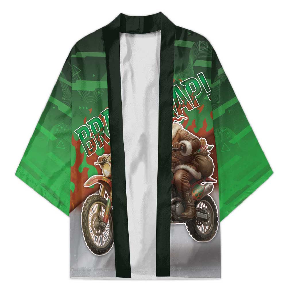 Braaap Christmas Kimono Motocross Santa - Wonder Print Shop