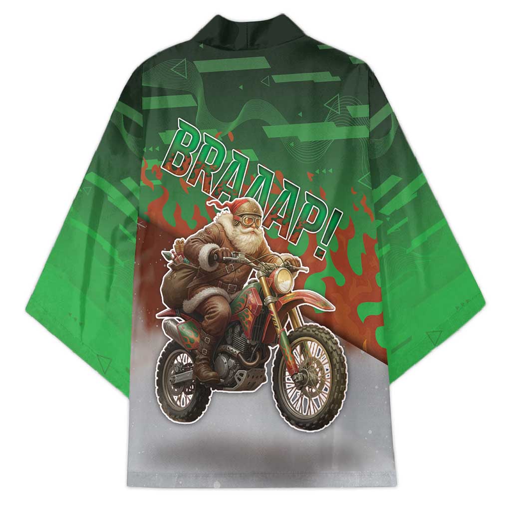 Braaap Christmas Kimono Motocross Santa - Wonder Print Shop