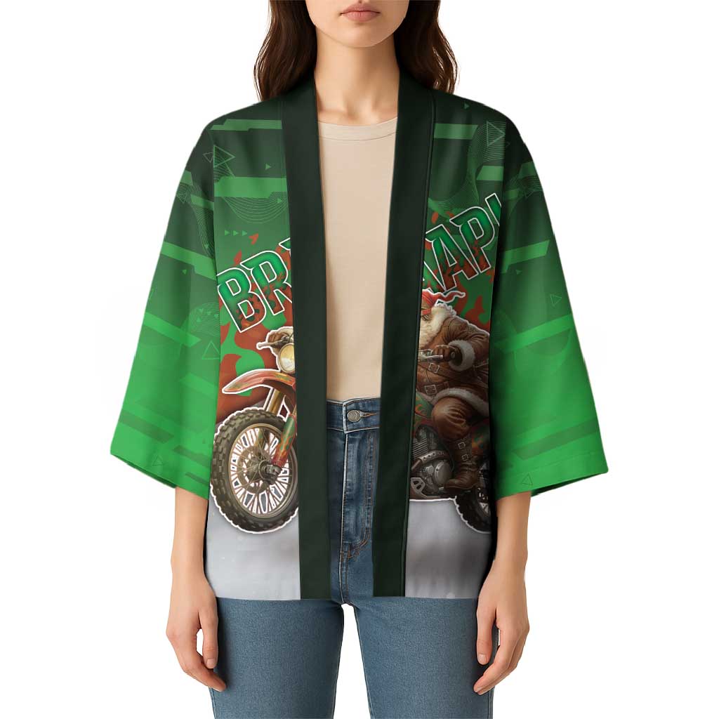 Braaap Christmas Kimono Motocross Santa - Wonder Print Shop