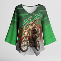 Braaap Christmas Kimono Sleeve Blouse Motocross Santa - Wonder Print Shop